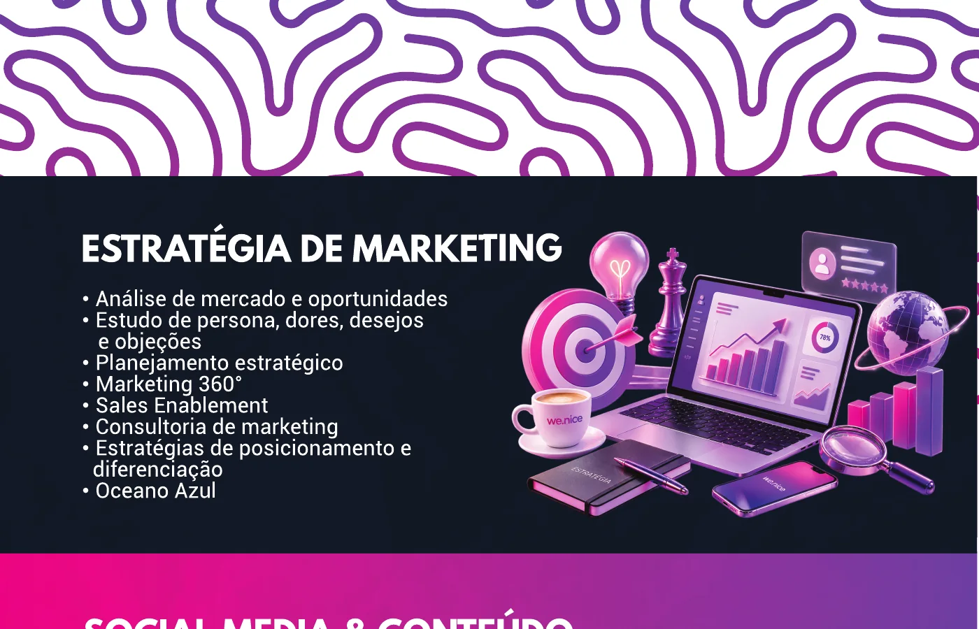 Estratégia, social media, branding e audiovisual